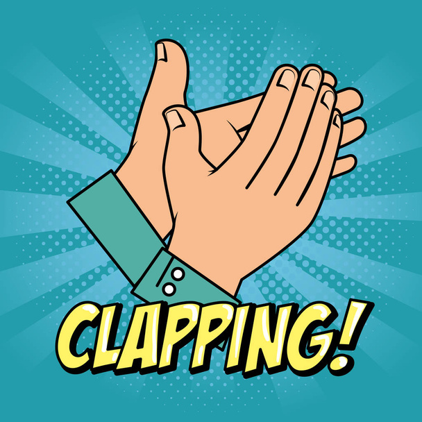 Menschen klatschen Beifall Applaus Hände  - Vektor, Bild