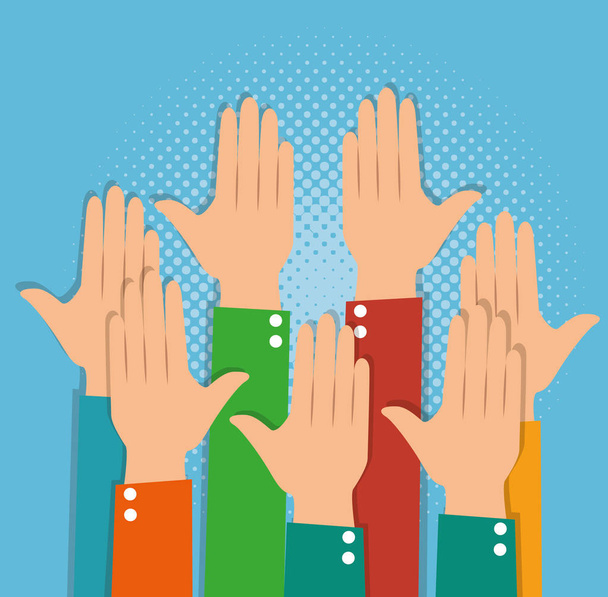 human hands clapping ovation applaud hands  - Vector, Image