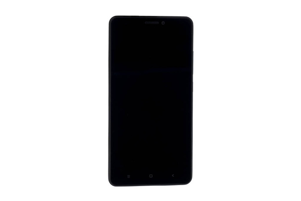 Czarny ekran Smartphone na białym tle - Zdjęcie, obraz
