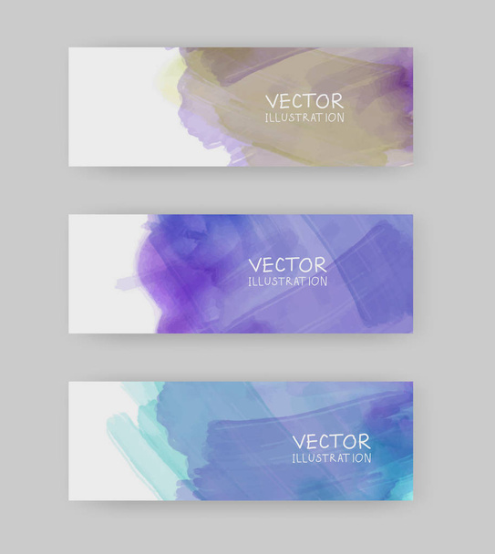 Vector banner shapes collection isolated on white - Vector, imagen