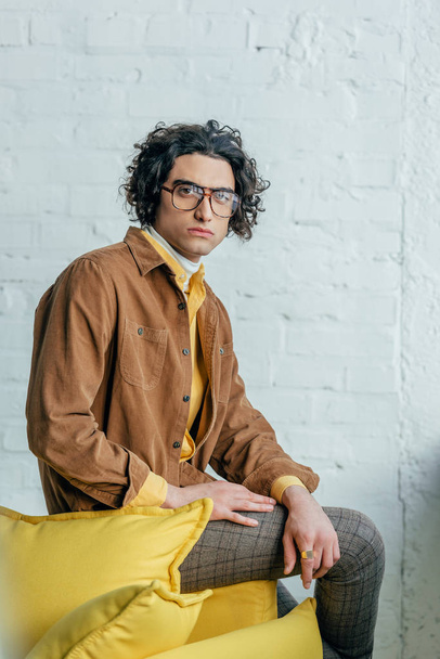 Portrait of male fashion model with eyeglasses  - Φωτογραφία, εικόνα