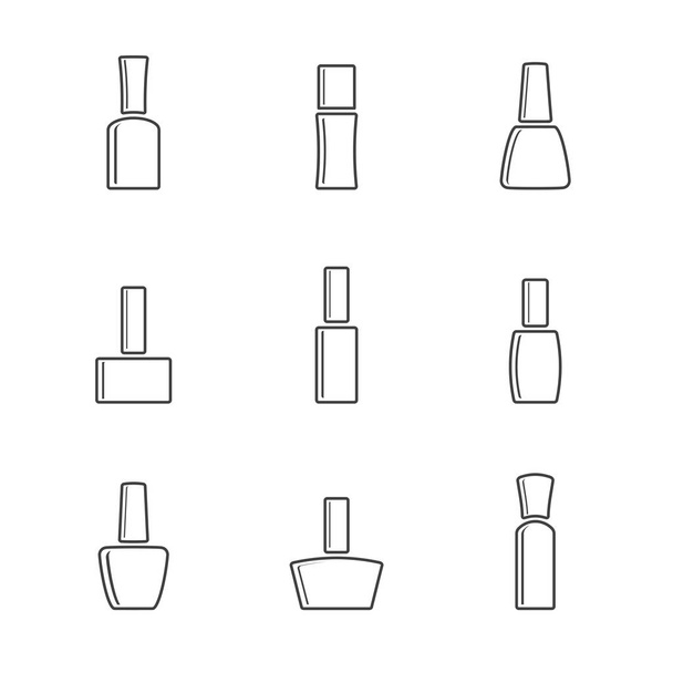 Set de insignias de esmalte de uñas
 - Vector, imagen