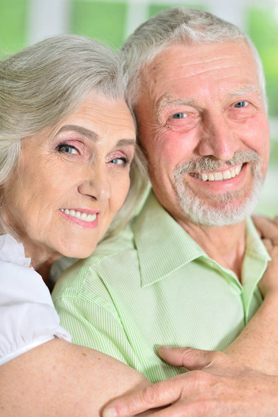 portrait of a happy senior couple posing   at home - Valokuva, kuva