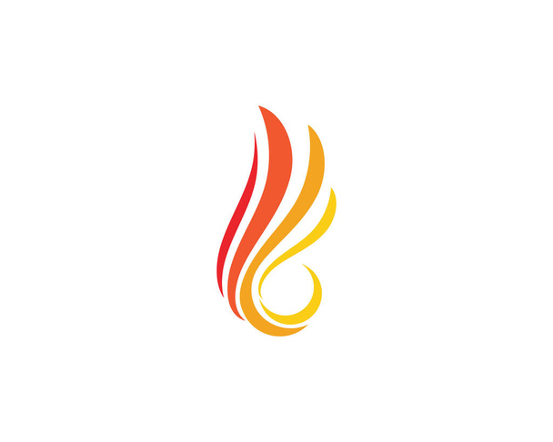 Ateş logosu şablon vektörünü ateşle - Vektör, Görsel