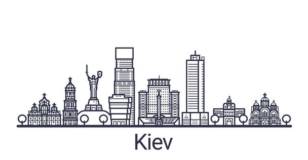 Outline Kiev banner - Вектор, зображення