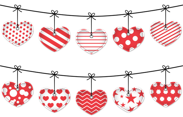 Valentine hearts - Vector, Image