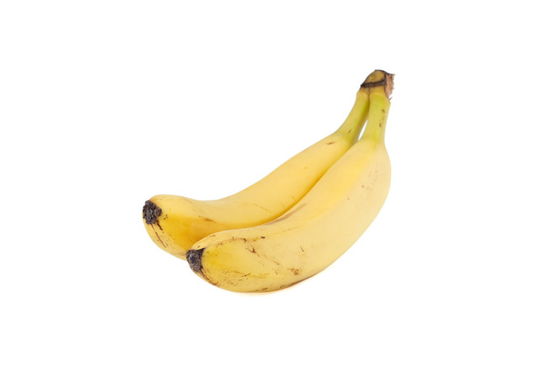 dwie żółte banany na białym tle - Zdjęcie, obraz