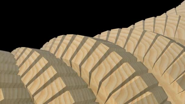 Snake červ páteře jako 3d dřevěné převody rotační mechanismus bezešvé smyčka abstraktní animace pozadí nové kvalitní barevné cool pěkné krásné video záběry - Záběry, video