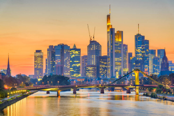 Frankfurt, Duitsland skyline - Zdjęcie, obraz