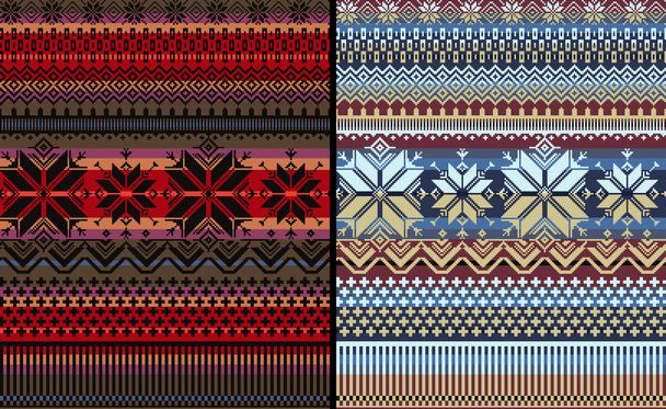Modello Nordic Folk maglia ornamentale Multiclor a righe di sfondo
 - Foto, immagini