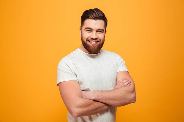 Portrait of a smiling bearded man - Photo, Image