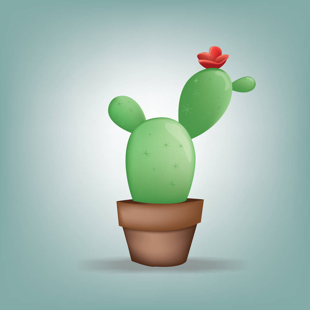 Kaktusz, illusztráció, lapos kivitel - Vektor, kép