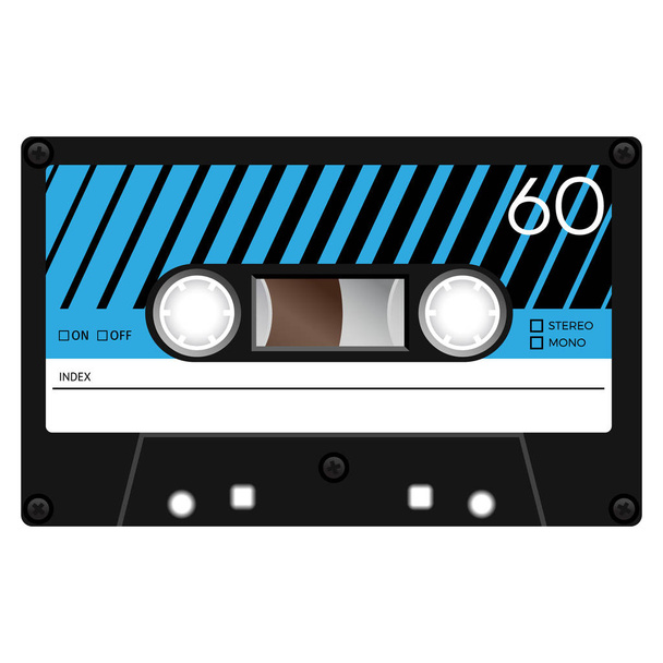 Vintage cassette illustration - Vecteur, image