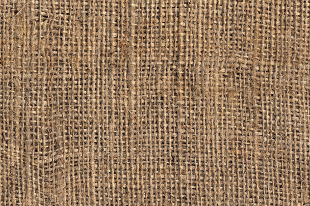 Korkean resoluution luonnollinen ruskea Burlap kangas karkea jyvä Grunge tausta rakenne - Valokuva, kuva