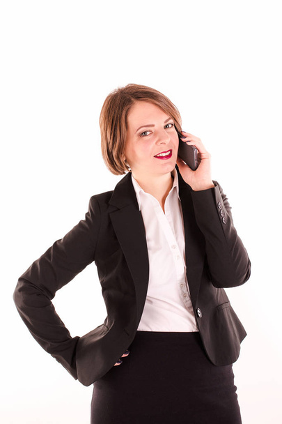 Middle aged business woman talking on mobile phone - Photo, image