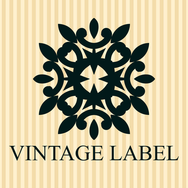 Vintage ozdobne logo szablonu z tekstem. Ilustracja wektorowa - Wektor, obraz