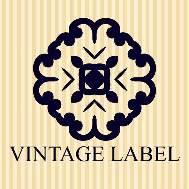 Vintage ornamental logo template with text. Vector illustration - Vektori, kuva
