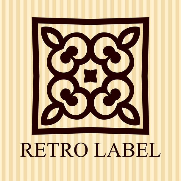 Vintage díszítő logó sablon szöveget. Vektoros illusztráció - Vektor, kép