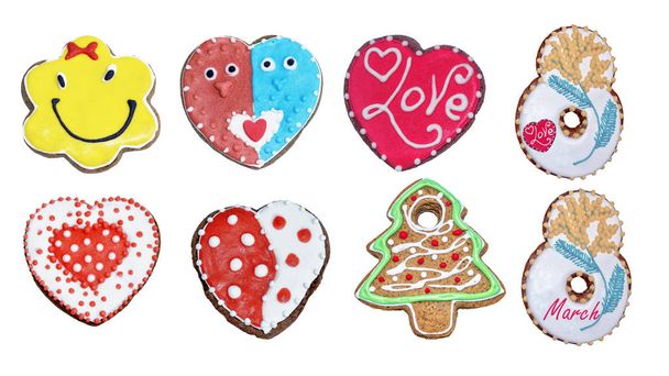 Set of colorful gingerbread cookies  - Photo, Image