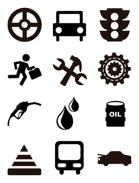 auto reparatie en pictogrammen - Vector, afbeelding