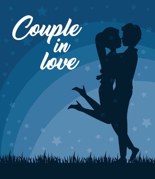 Couple in love design - Vector, Image