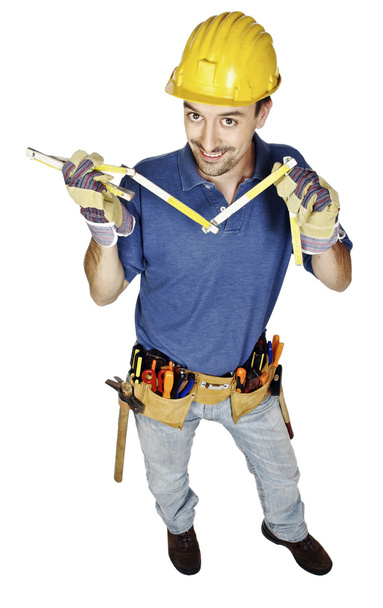 Handyman with meter - Фото, изображение