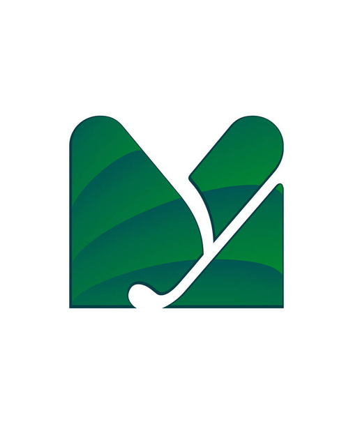 начальная буква логотипа m с отрицательным пространством
 - Вектор,изображение