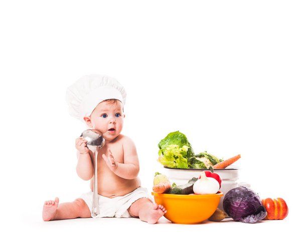 Little chef cooks - Foto, imagen
