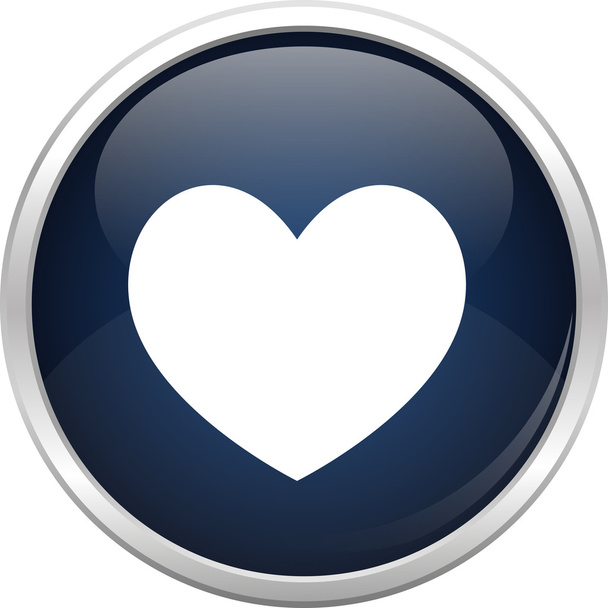 Blue heart icon - Vetor, Imagem