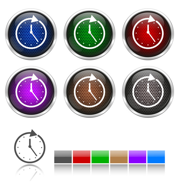 Colorfull watch icons set - Vector, afbeelding