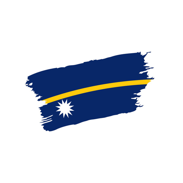 Nauru zászló, vektoros illusztráció - Vektor, kép