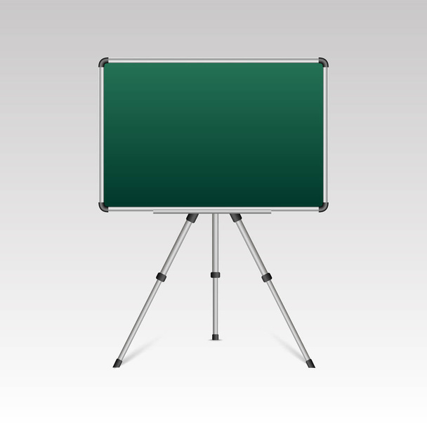 Realistic blank whiteboard on tripod stand Vector Image