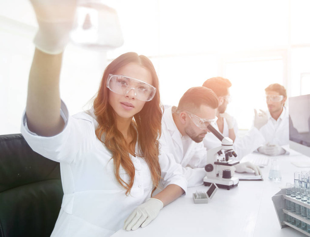 group of creative scientists working in a laboratory. - Photo, Image