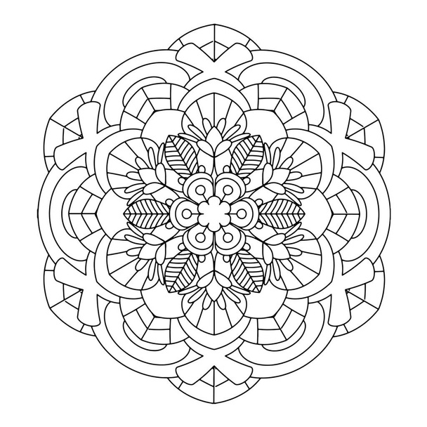 Çiçek Mandala vektör çizimi - Vektör, Görsel