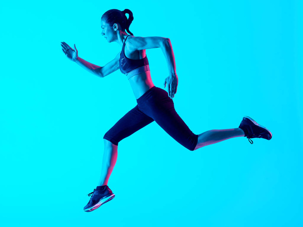 woman runner running   isolated  - Foto, Imagem