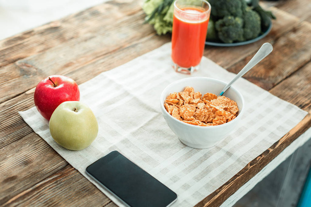 Healthy useful breakfast being on the table. - Фото, зображення