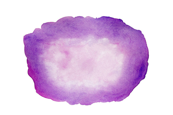 Абстрактний фон: фіолетова форма акварелі на білому тлі
. - Фото, зображення