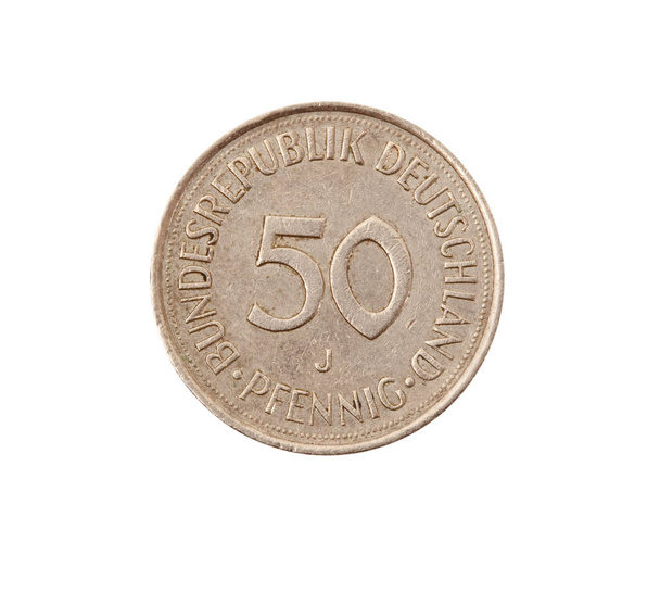 vintage μεταλλικό κέρμα σε λευκό φόντο - Φωτογραφία, εικόνα