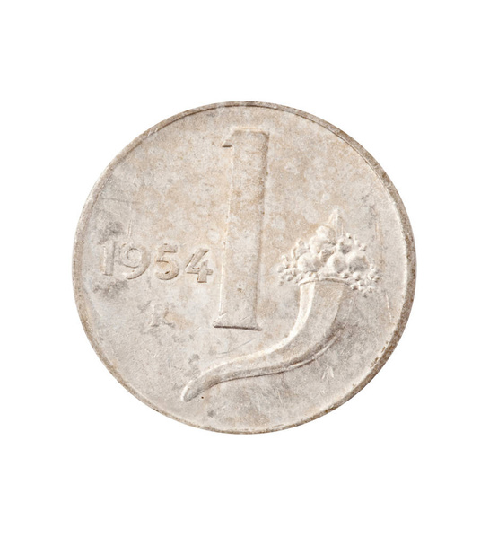 vintage metal coin in white background - Photo, Image