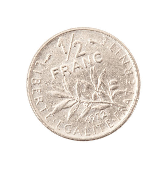 Vintage metal moneta na białym tle - Zdjęcie, obraz