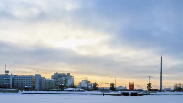 Embankment Yekaterinburg. Russia. - Materiał filmowy, wideo