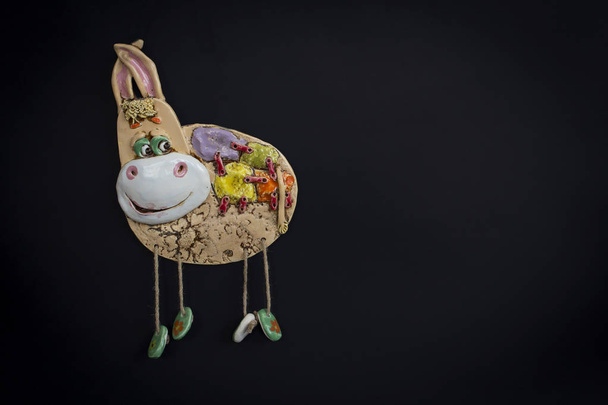 ceramic donkey souvenir art decoration colorful nice - Photo, Image