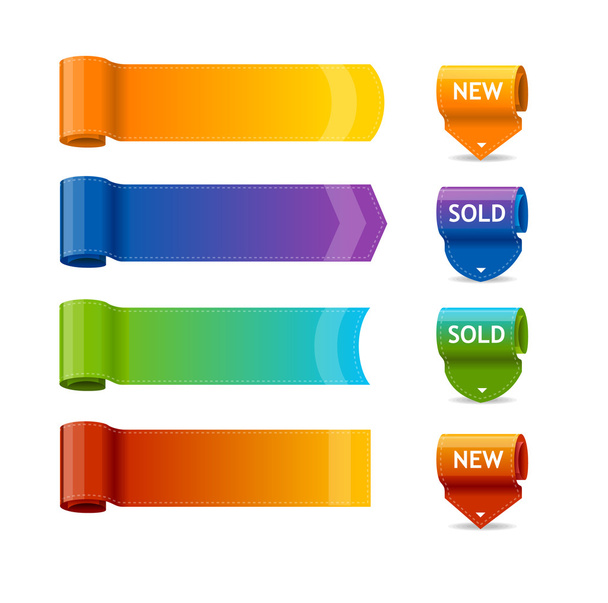 Vector colorful text box templates - Vector, Image