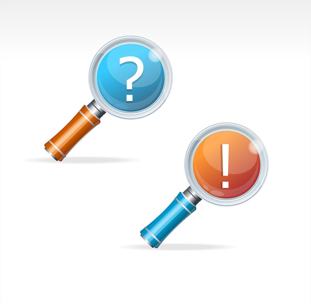 Vector magnifying glass icon - Vector, Image