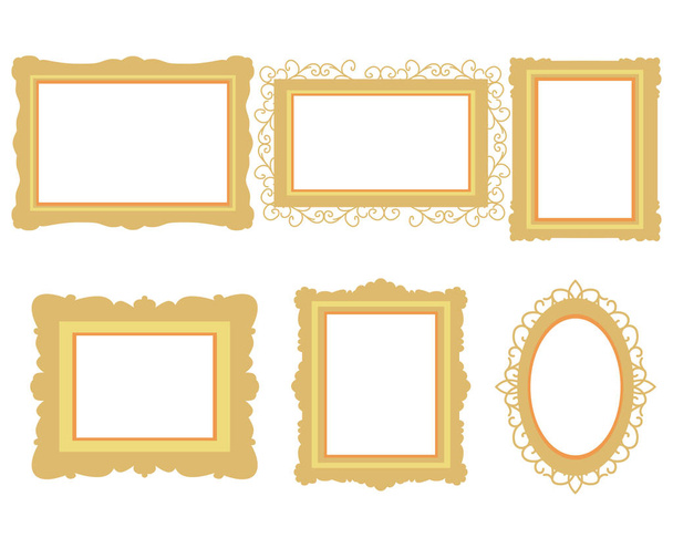Set of picture frame isolated on white background - Vector, Image