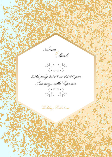 Glitter wedding invitation - Vector, Image