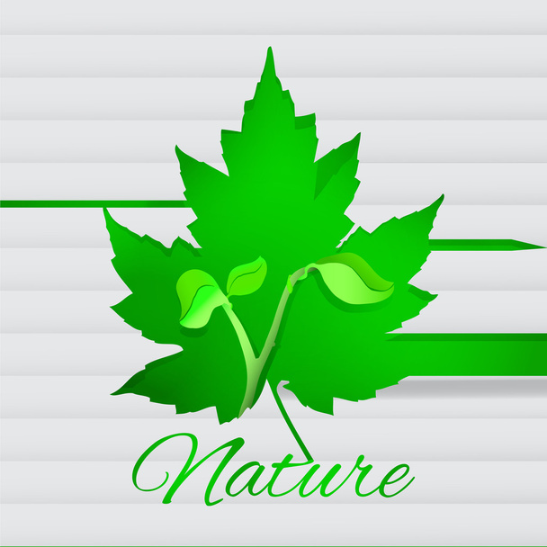 Vector background with new young plant.  - Vector, Image