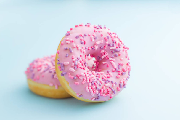 Two pink donuts. - Foto, imagen