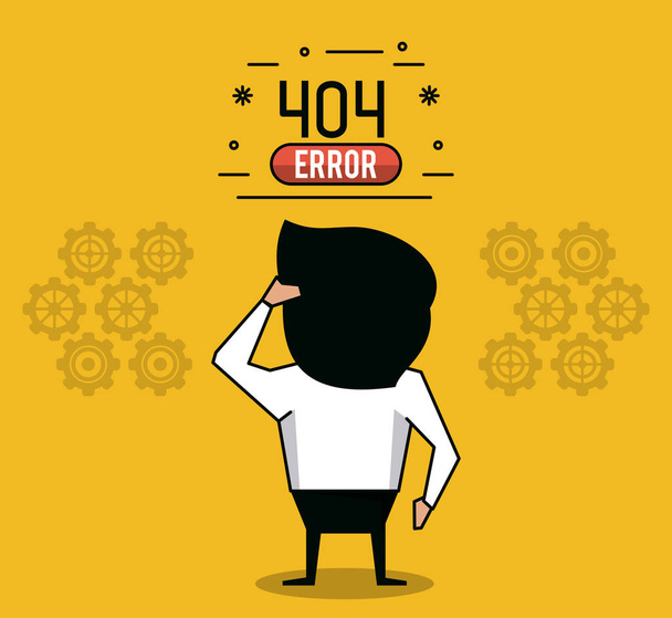 Hata 404 Infographic vektör çizim - Vektör, Görsel