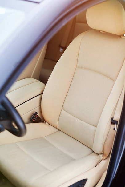 Modern brown driver car seat - Foto, afbeelding
